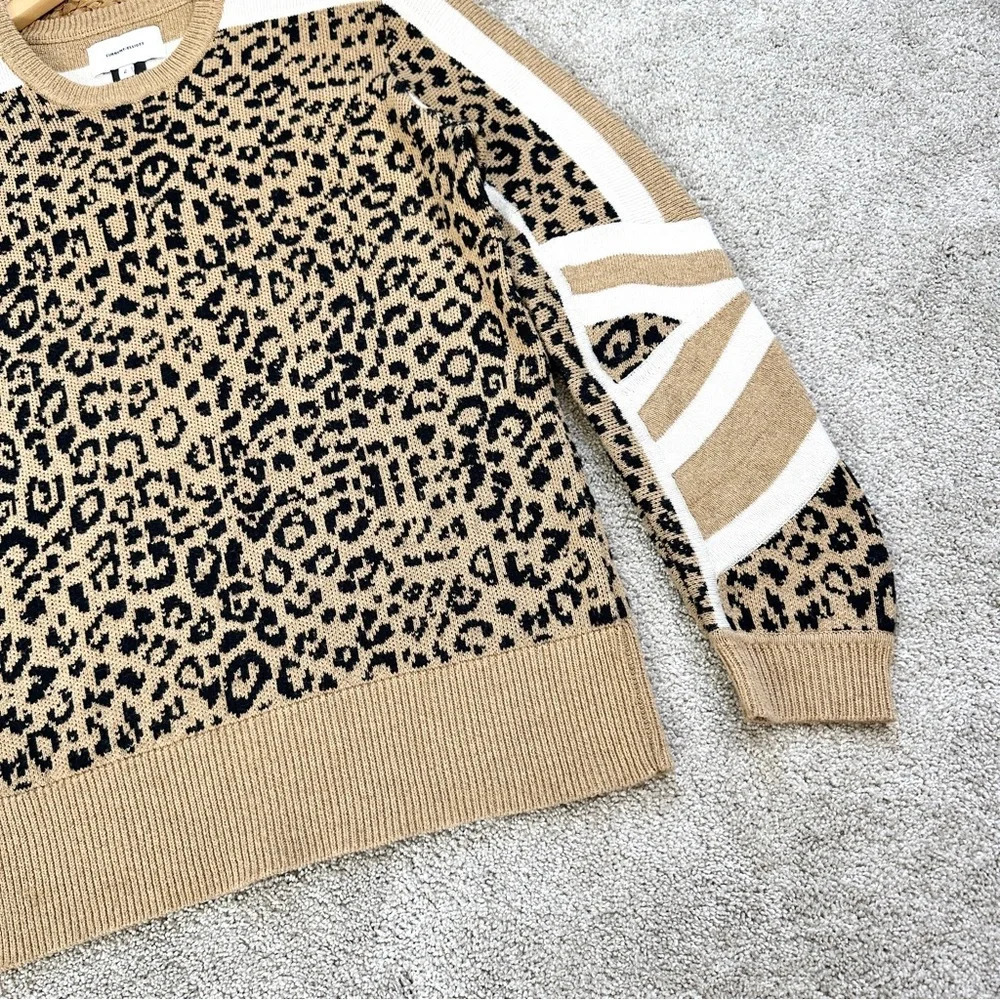 Current/Elliott Duvall Leopard Animal Print Sweater Pullover Wool Blend Size 2 - Picture 7 of 11